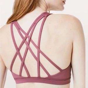 Lululemon Free to Be Serene Bra Light Support Mauve Dusty Pink Size 4